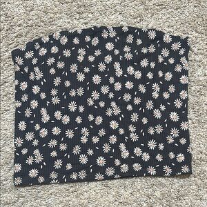 Floral Black Tube Top